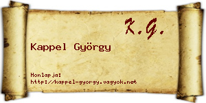 Kappel György névjegykártya